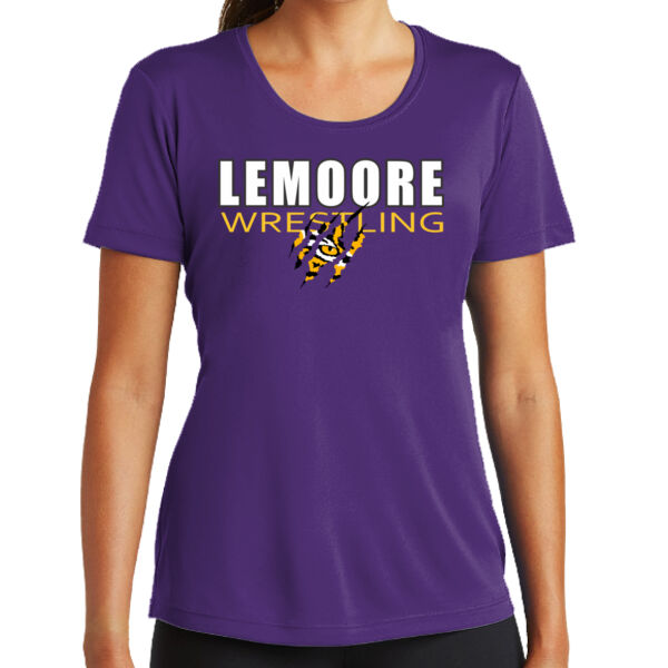 Ladies Lemoore Wrestling Tiger Eye Performance Tee Thumbnail