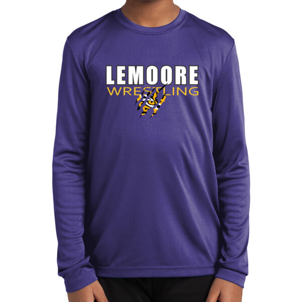 Youth Lemoore Wrestling Tiger Eye Performance Long Sleeve Tee Thumbnail