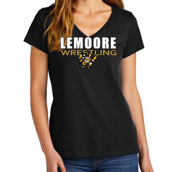 Ladies Lemoore Wrestling Tiger Eye Cotton Tee Thumbnail