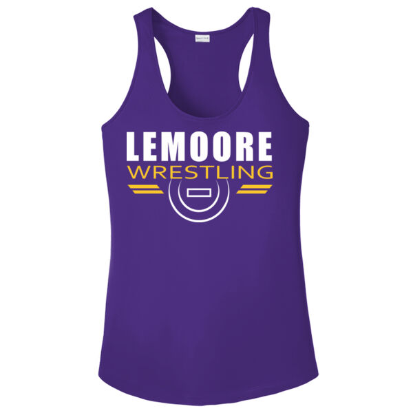Ladies Lemoore Wrestling Racerback Tank Thumbnail